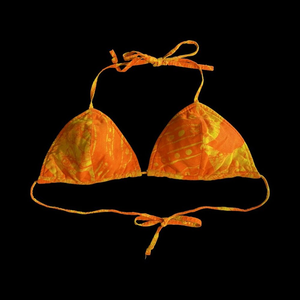 Rare VTG Fancy That Sz 14 Bikini Hawaiian Triangle Top Full Booty '60s Vibes - Picture 4 of 12
